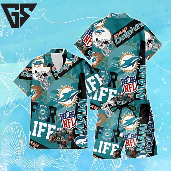Miami Dolphins For Life NFL Hawaiian Shirt