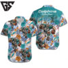 Miami Dolphins Gridiron Jungle Hawaiian Shirt