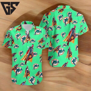 Miami Dolphins Heroic Style Hawaiian Shirt Miami Dolphins Heroic Style Hawaiian Shirt