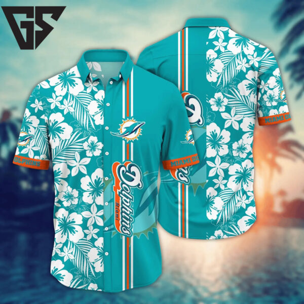 Miami Dolphins Hibiscus Dreams Hawaiian Shirt