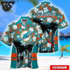 Miami Dolphins Hibiscus Sunset Hawaiian Shirt