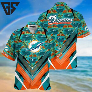 Miami Dolphins Island Vibes Hawaiian Shirt Miami Dolphins Island Vibes Hawaiian Shirt