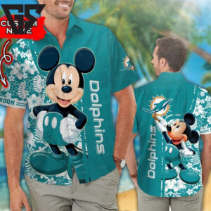 Miami Dolphins Mickey Mouse Hawaiian Shirt Miami Dolphins Mickey Mouse Hawaiian Shirt
