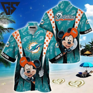 Miami Dolphins Mickey Tropical Adventure Hawaiian Shirt Miami Dolphins Mickey Tropical Adventure Hawaiian Shirt