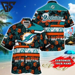 Miami Dolphins Midnight Tropic Custom Hawaiian Shirt Miami Dolphins Midnight Tropic Custom Hawaiian Shirt