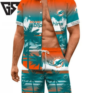 Miami Dolphins Palm Coast Hawaiian Shirt Miami Dolphins Palm Coast Hawaiian Shirt