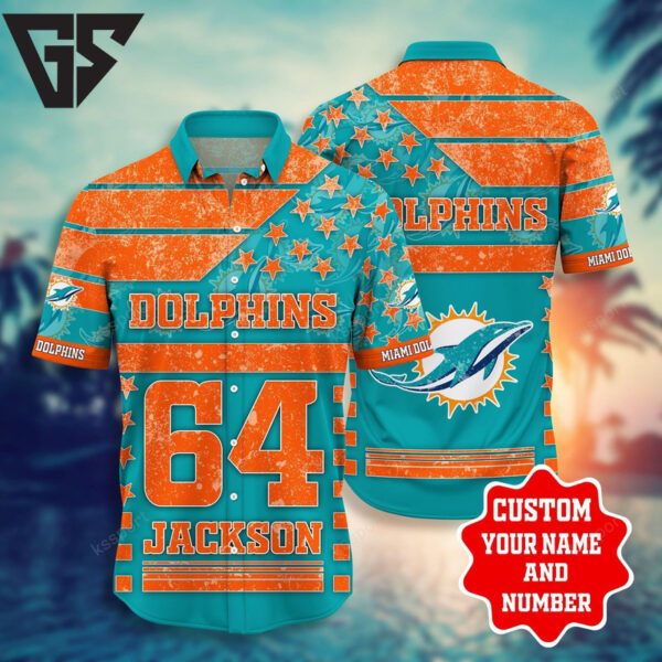 Miami Dolphins Personalized Fan Edition Hawaiian Shirt