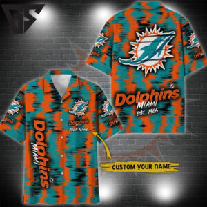 Miami Dolphins Retro Vibe Custom Hawaiian Shirt Miami Dolphins Retro Vibe Custom Hawaiian Shirt