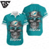Miami Dolphins Skull Throne Hawaiian Shirt