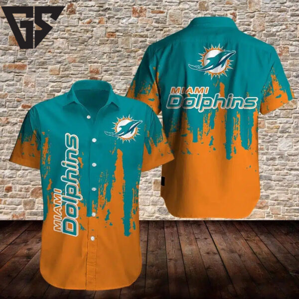 Miami Dolphins Splash Zone Hawaiian Shirt