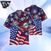 Miami Dolphins Stars and Stripes Celebration Hawaiian Shirt