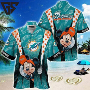 Miami Dolphins Sunset Stadium Hawaiian Shirt Miami Dolphins Sunset Stadium Hawaiian Shirt