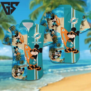 Miami Dolphins Surf’s Up Hawaiian Shirt Miami Dolphins Surf’s Up Hawaiian Shirt