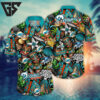 Miami Dolphins Tiki Adventure Hawaiian Shirt