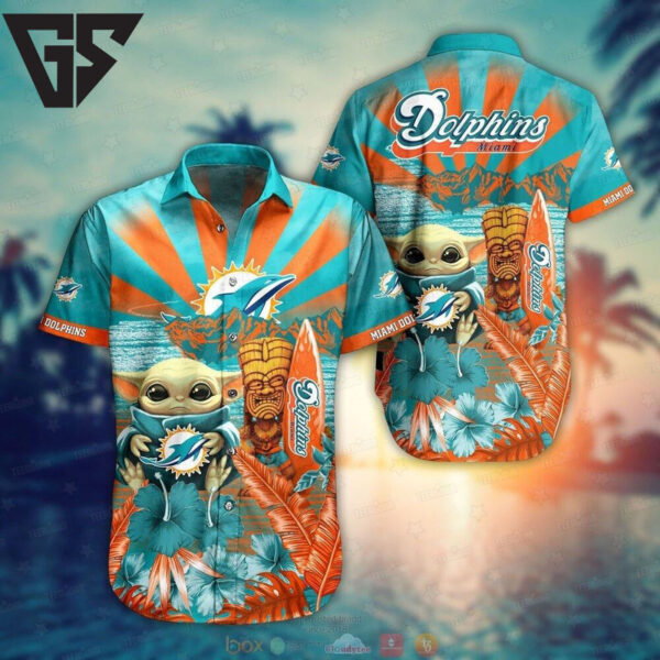 Miami Dolphins Tiki Spirit Hawaiian Shirt