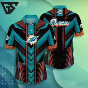Miami Dolphins Tri-Wave Energy Hawaiian Shirt Miami Dolphins Tri-Wave Energy Hawaiian Shirt