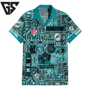 Miami Dolphins Tribal Breeze Hawaiian Shirt Miami Dolphins Tribal Breeze Hawaiian Shirt