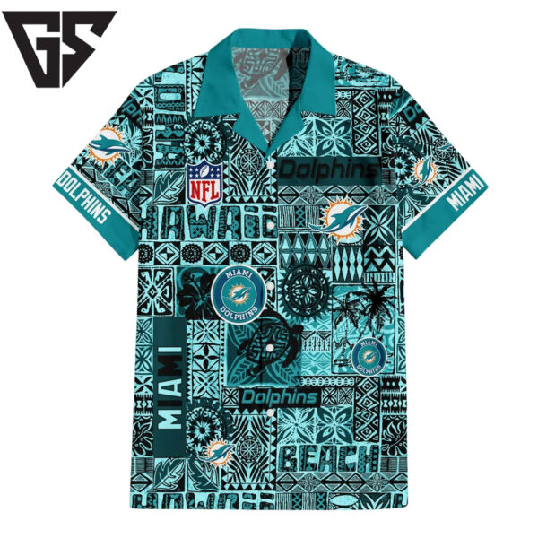 Miami Dolphins Tribal Breeze Hawaiian Shirt