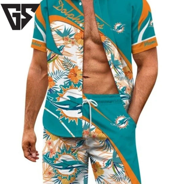 Miami Dolphins Tropical Breeze Hawaiian Shirt