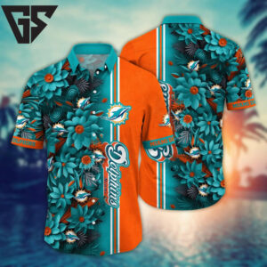 Miami Dolphins Tropical Glory Hawaiian Shirt Miami Dolphins Tropical Glory Hawaiian Shirt