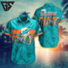 Miami Dolphins Tropical Leaf Hawaiian Shirt