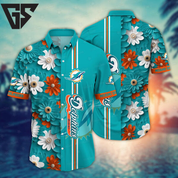 Miami Dolphins Tropical Splash Hawaiian Shirt