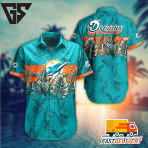 Miami Dolphins Tropical Sunset Hawaiian Shirt Miami Dolphins Tropical Sunset Hawaiian Shirt