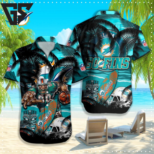 Miami Dolphins Warrior Spirit Beach Vacation Hawaiian Shirt