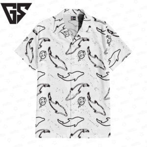Miami Dolphins White Sea Hawaiian Shirt Miami Dolphins White Sea Hawaiian Shirt