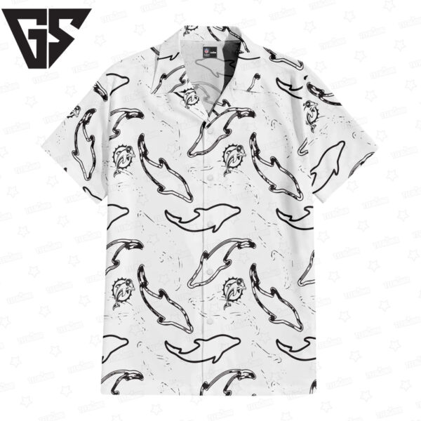 Miami Dolphins White Sea Hawaiian Shirt