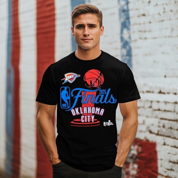 Nba Finals Oklahoma City Thunder 2025 Skyline Trophy T-Shirt