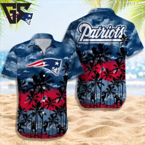 New England Patriots Beachside Retreat Hawaiian Shirt