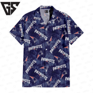 New England Patriots Ink Splash Hawaiian Shirt