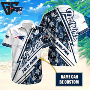 New England Patriots Palm Coast Hawaiian Shirt