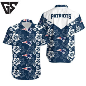 New England Patriots Tropical Spirit Hawaiian Shirt New England Patriots Tropical Spirit Hawaiian Shirt