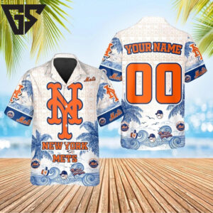 New York Mets Coastal Escape Hawaiian Shirt