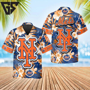 New York Mets Island Breeze Hawaiian Shirt New York Mets Island Breeze Hawaiian Shirt