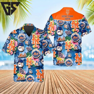 New York Mets Ocean Breeze Hawaiian Shirt New York Mets Ocean Breeze Hawaiian Shirt