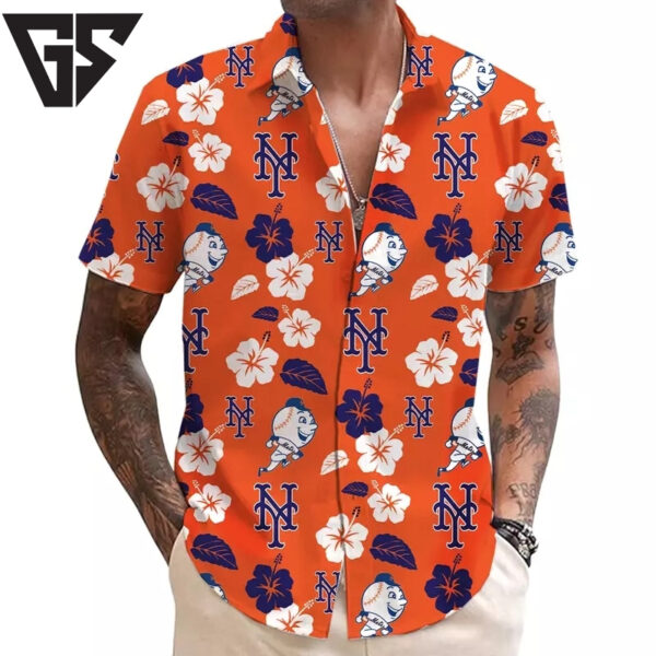 New York Mets Paradise Palm Hawaiian Shirt