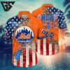 New York Mets Red White Hawaiian Shirt