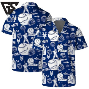 New York Mets Summer Splash Hawaiian Shirt New York Mets Summer Splash Hawaiian Shirt
