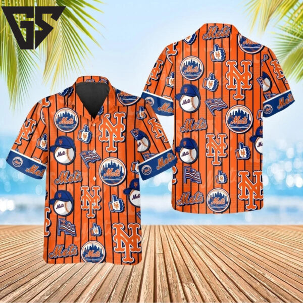 New York Mets Summer Waves Hawaiian Shirt