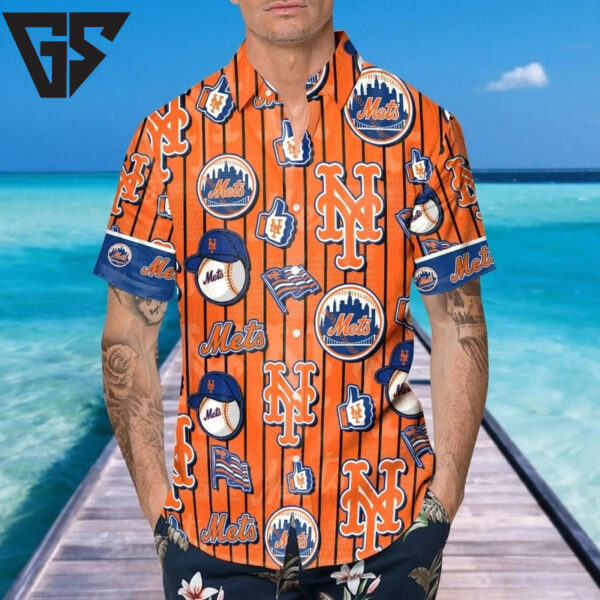 New York Mets Summer Waves Hawaiian Shirt