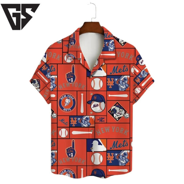 New York Mets Sunset Beach Hawaiian Shirt