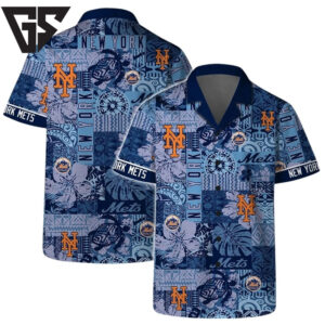 New York Mets Sunset Paradise Hawaiian Shirt New York Mets Sunset Paradise Hawaiian Shirt
