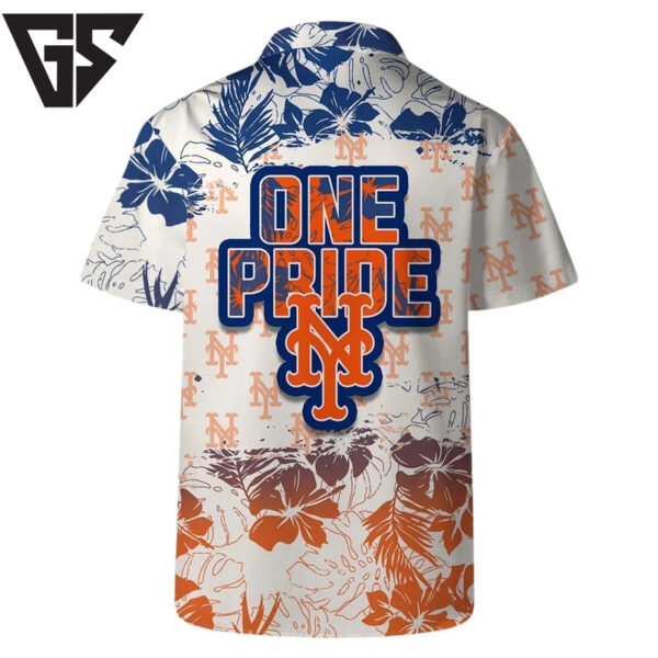 New York Mets Team Logo One Pride Hawaiian Shirt