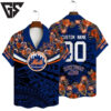 New York Mets Tropical Custom Name And Number Hawaiian Shirt
