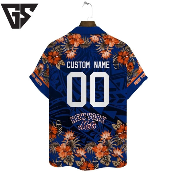 New York Mets Tropical Custom Name And Number Hawaiian Shirt