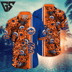New York Mets Tropical Vibes Hawaiian Shirt New York Mets Tropical Vibes Hawaiian Shirt