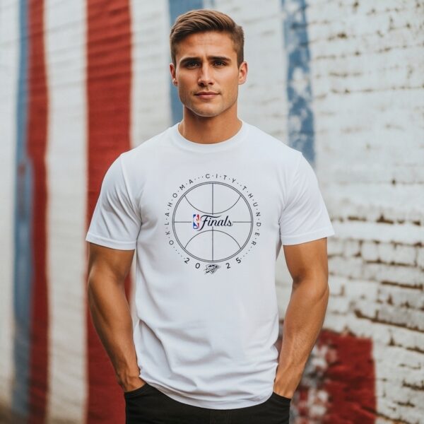 Okc Thunder 2025 Nba Finals Basketball Outline T-Shirt